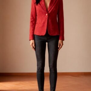 Blazer Brocado Floral Pedrería