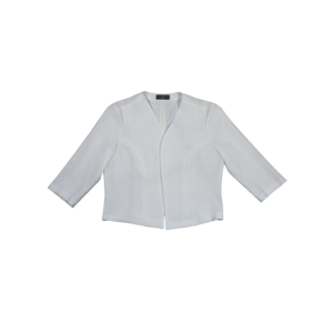 Saco Corto Minimalista Manga 3/4 - Blanco Puro