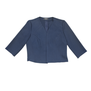 Saco Corto Minimalista Manga 3/4 - Azul Acero
