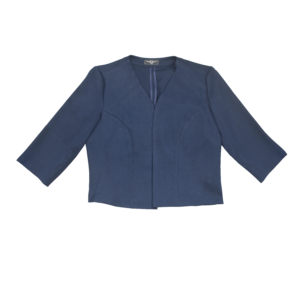 Saco Corto Minimalista Manga 3/4 - Azul Acero