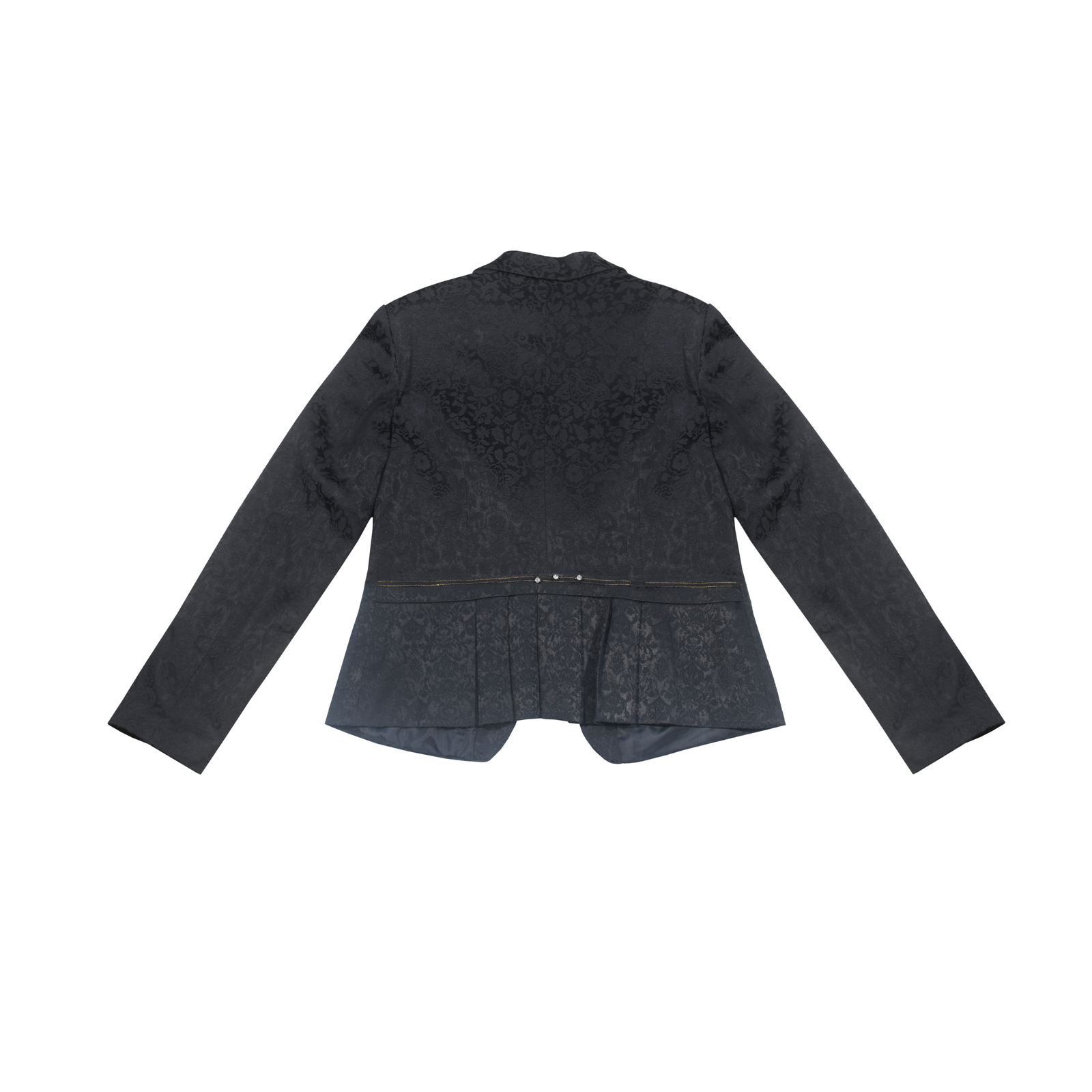 Saco Sastre Brocado Floral con Pedrería - Negro Absoluto - Image 2