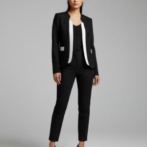 Blazer Sastre Bicolor Frente Abierto