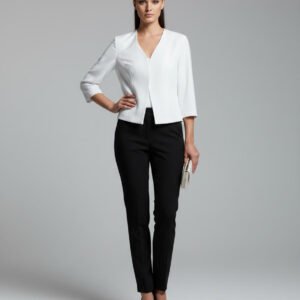 Saco Corto Minimalista Manga 3/4 Blanco